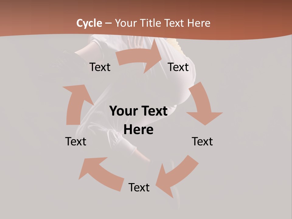 A Woman Jumping In The Air With Her Arms Outstretched PowerPoint Template