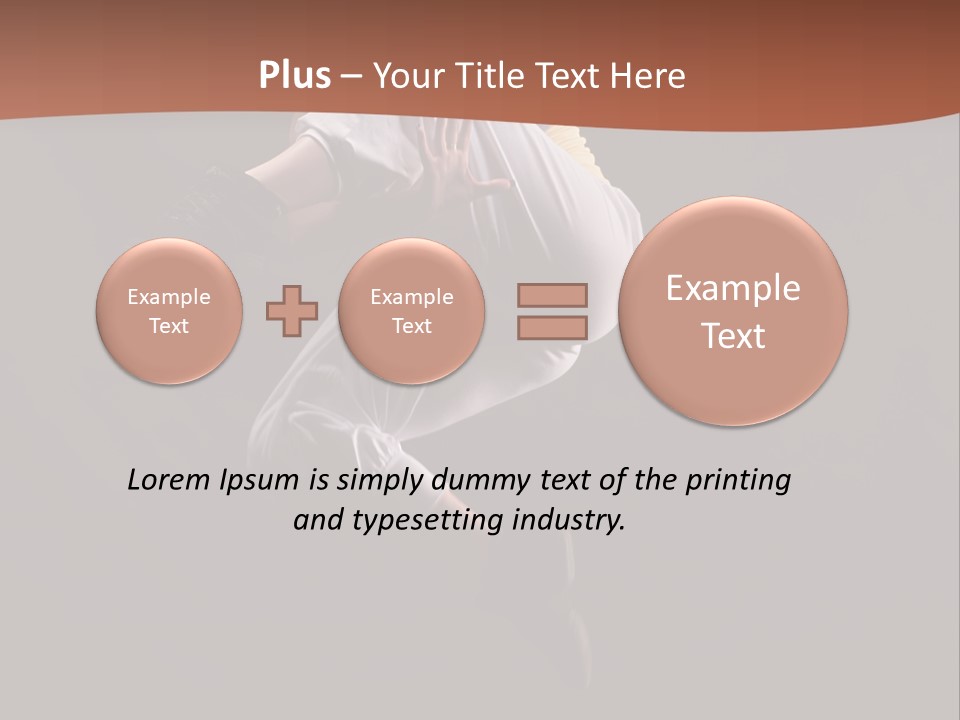 A Woman Jumping In The Air With Her Arms Outstretched PowerPoint Template