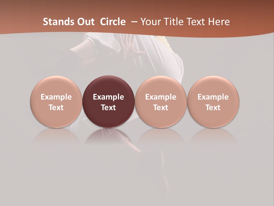 A Woman Jumping In The Air With Her Arms Outstretched PowerPoint Template