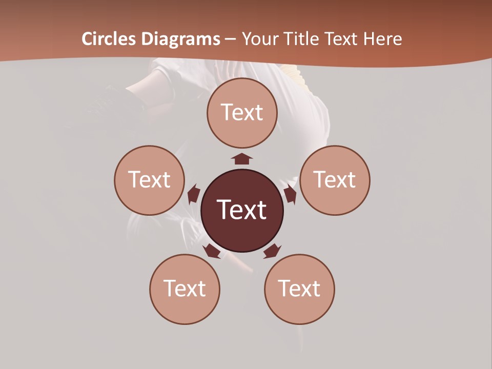 A Woman Jumping In The Air With Her Arms Outstretched PowerPoint Template