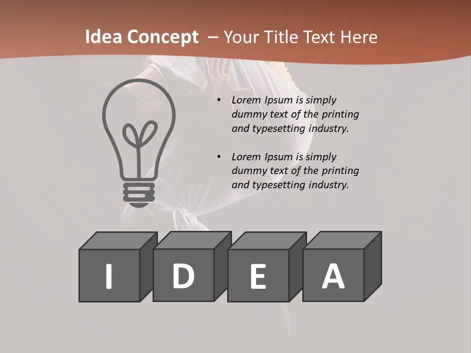 A Woman Jumping In The Air With Her Arms Outstretched PowerPoint Template