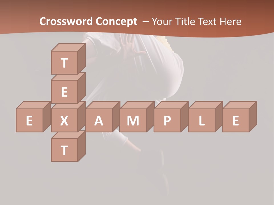 A Woman Jumping In The Air With Her Arms Outstretched PowerPoint Template