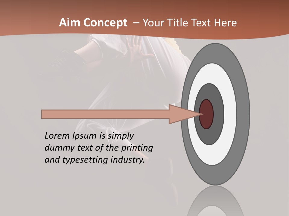 A Woman Jumping In The Air With Her Arms Outstretched PowerPoint Template