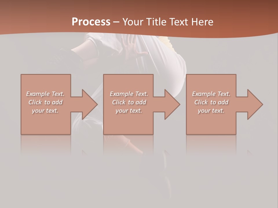 A Woman Jumping In The Air With Her Arms Outstretched PowerPoint Template