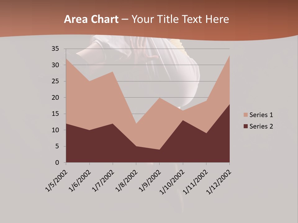 A Woman Jumping In The Air With Her Arms Outstretched PowerPoint Template
