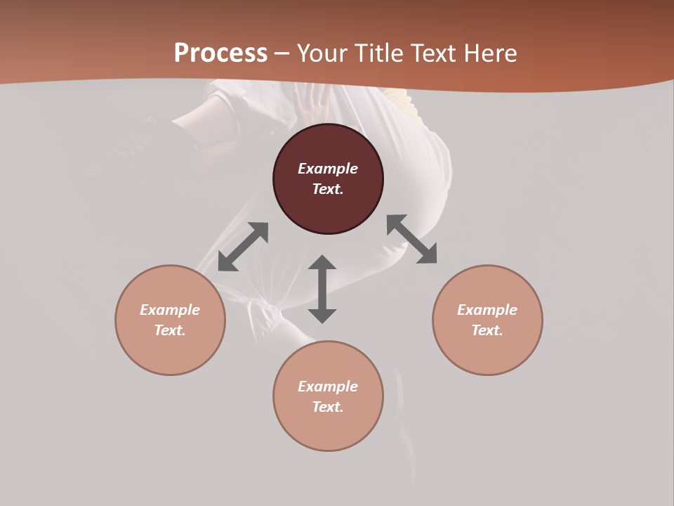 A Woman Jumping In The Air With Her Arms Outstretched PowerPoint Template