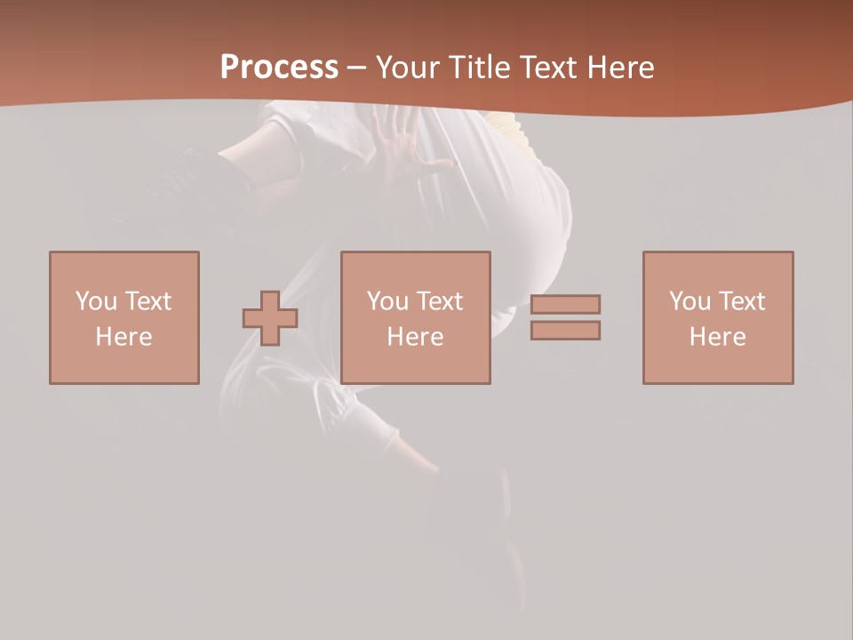A Woman Jumping In The Air With Her Arms Outstretched PowerPoint Template