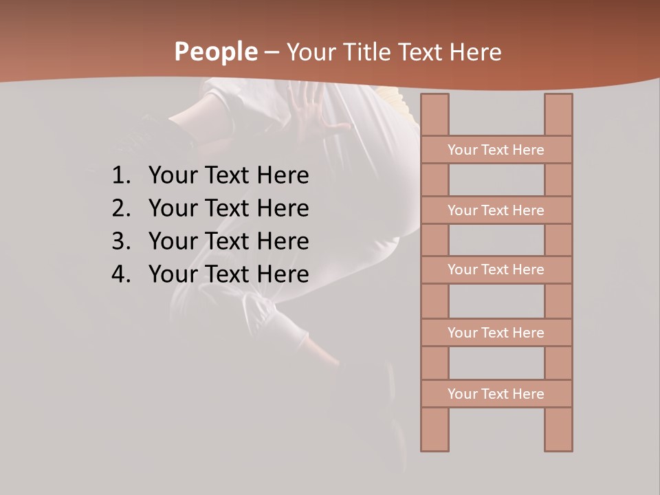 A Woman Jumping In The Air With Her Arms Outstretched PowerPoint Template