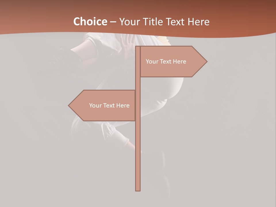 A Woman Jumping In The Air With Her Arms Outstretched PowerPoint Template