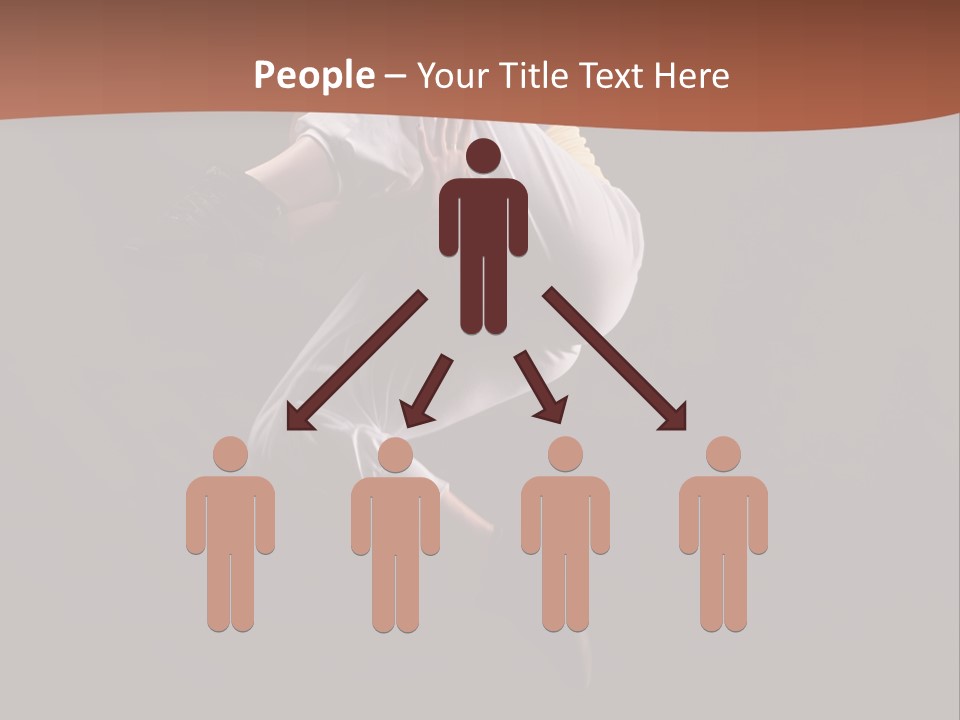 A Woman Jumping In The Air With Her Arms Outstretched PowerPoint Template