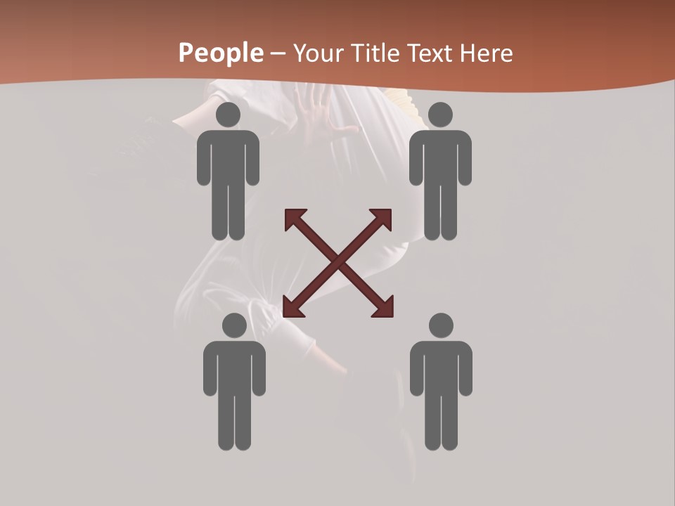 A Woman Jumping In The Air With Her Arms Outstretched PowerPoint Template