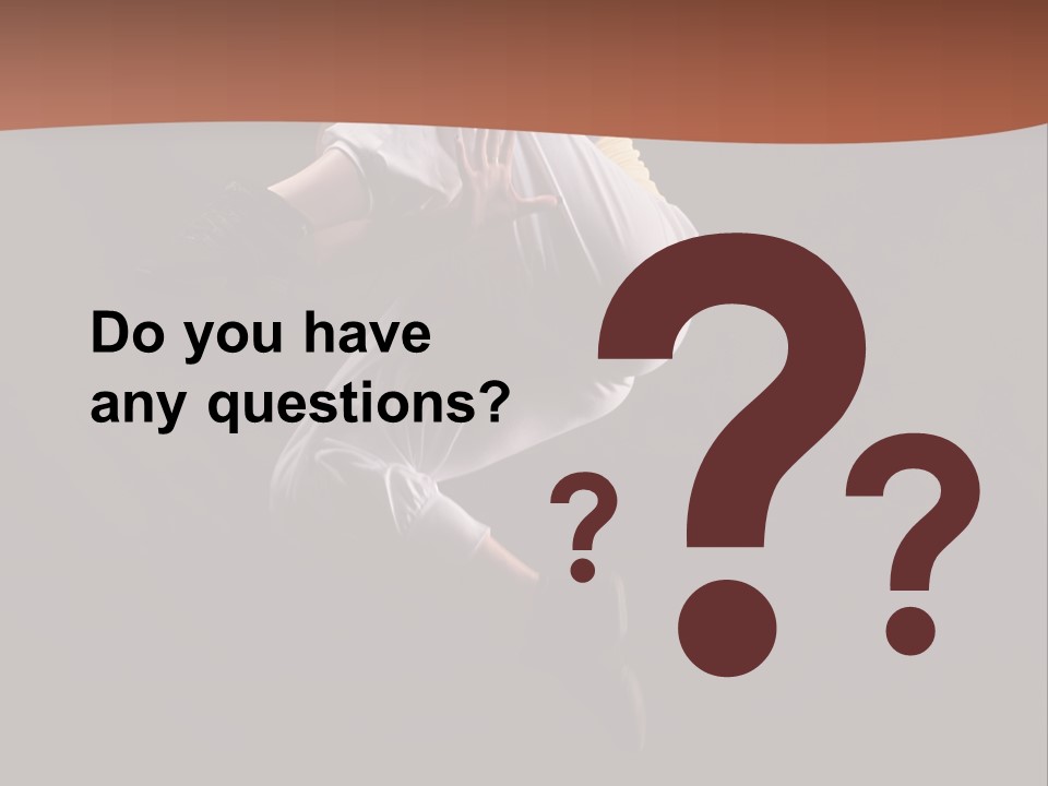 A Woman Jumping In The Air With Her Arms Outstretched PowerPoint Template