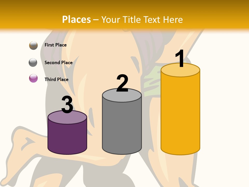 A Couple Of People Hugging Each Other On A Yellow Background PowerPoint Template