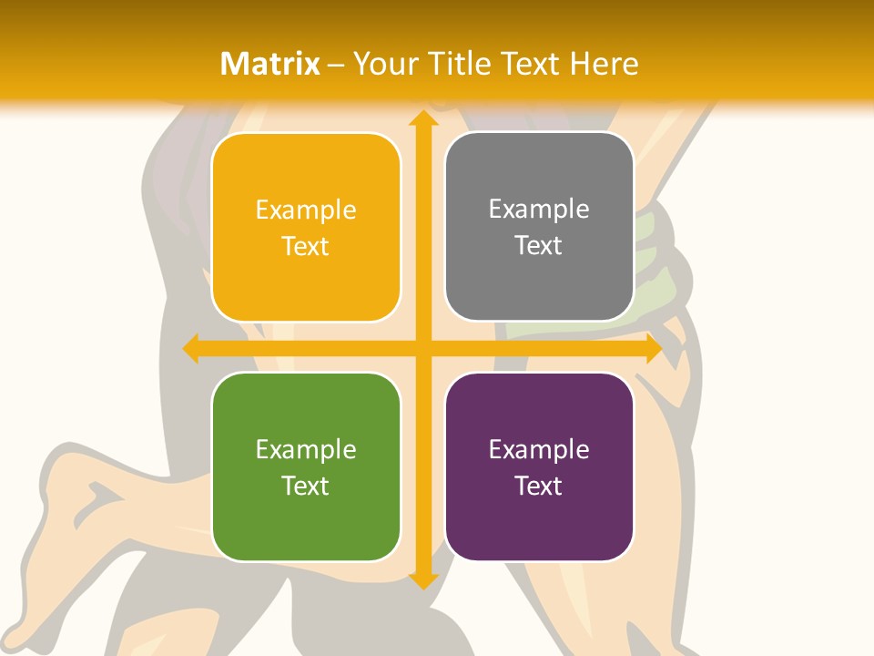A Couple Of People Hugging Each Other On A Yellow Background PowerPoint Template