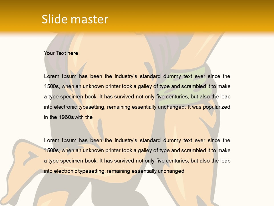 A Couple Of People Hugging Each Other On A Yellow Background PowerPoint Template