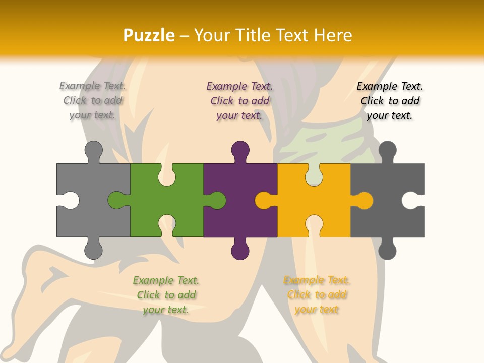 A Couple Of People Hugging Each Other On A Yellow Background PowerPoint Template