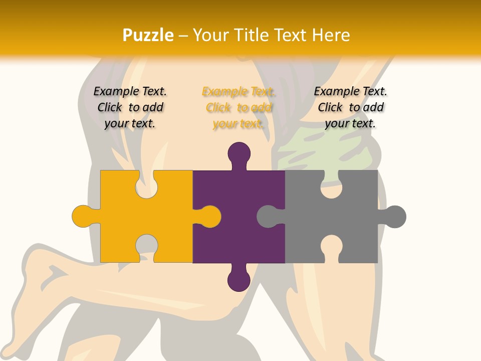 A Couple Of People Hugging Each Other On A Yellow Background PowerPoint Template