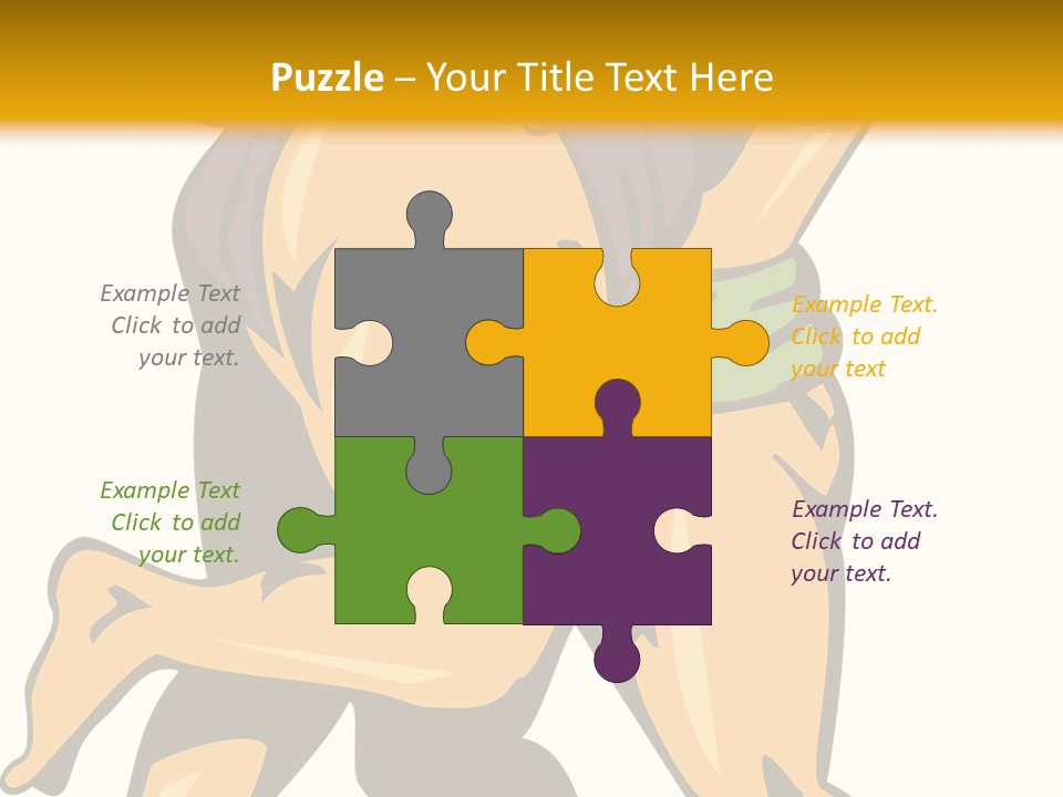 A Couple Of People Hugging Each Other On A Yellow Background PowerPoint Template