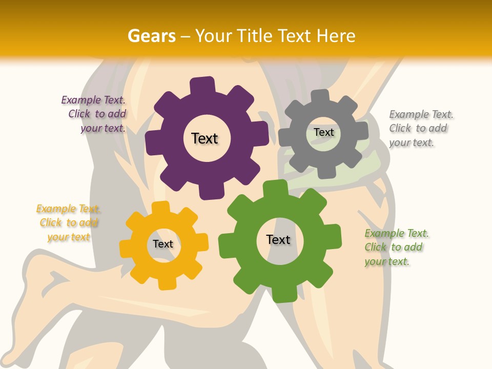 A Couple Of People Hugging Each Other On A Yellow Background PowerPoint Template