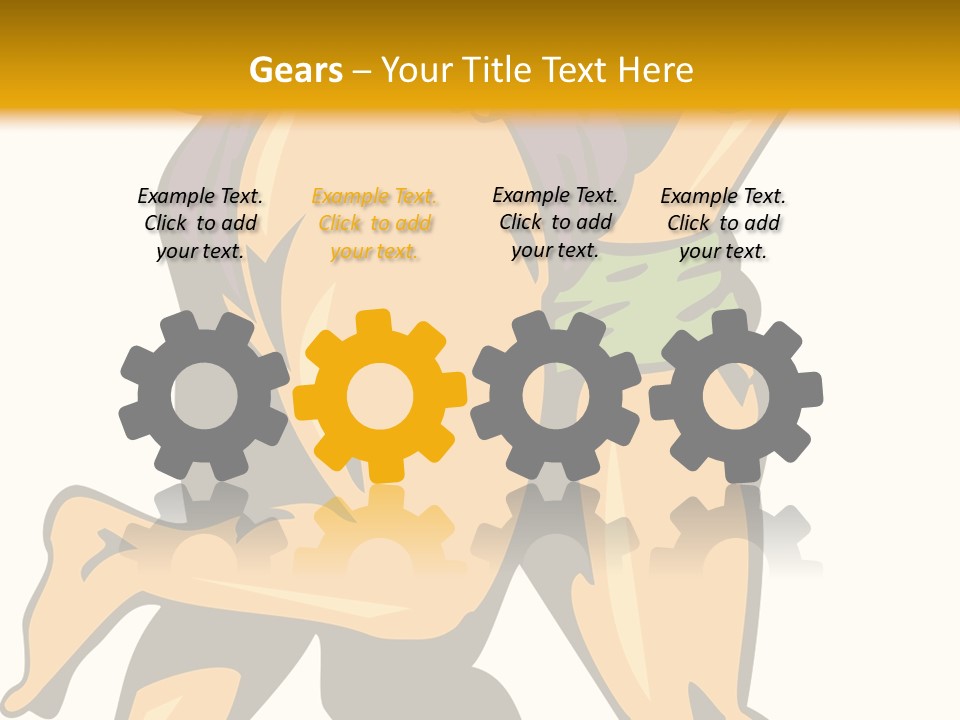 A Couple Of People Hugging Each Other On A Yellow Background PowerPoint Template