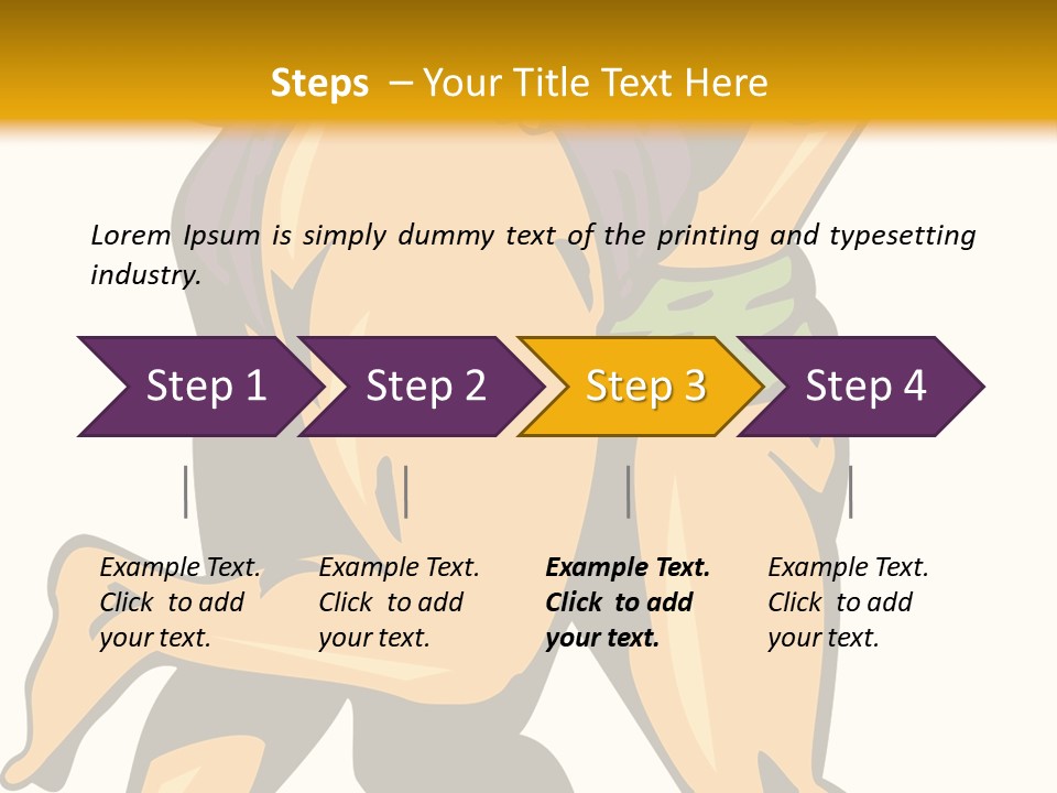 A Couple Of People Hugging Each Other On A Yellow Background PowerPoint Template