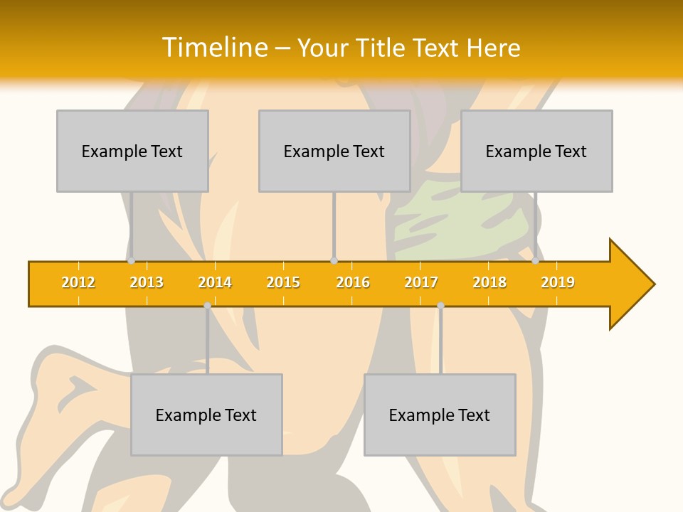 A Couple Of People Hugging Each Other On A Yellow Background PowerPoint Template