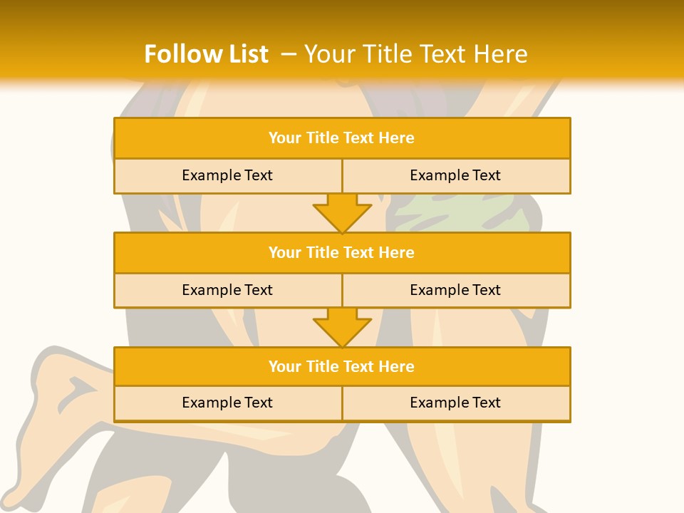 A Couple Of People Hugging Each Other On A Yellow Background PowerPoint Template