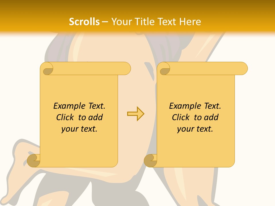 A Couple Of People Hugging Each Other On A Yellow Background PowerPoint Template