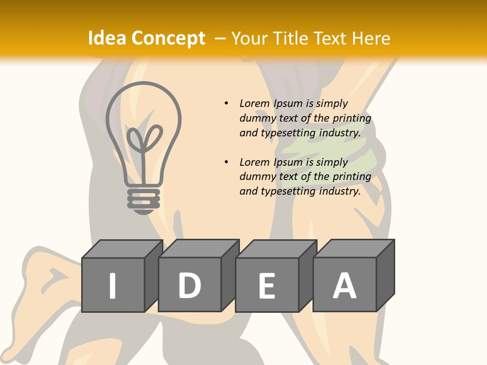 A Couple Of People Hugging Each Other On A Yellow Background PowerPoint Template