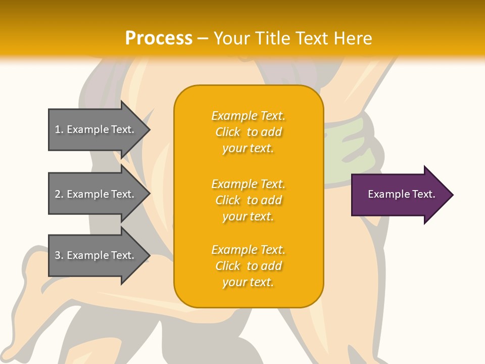 A Couple Of People Hugging Each Other On A Yellow Background PowerPoint Template