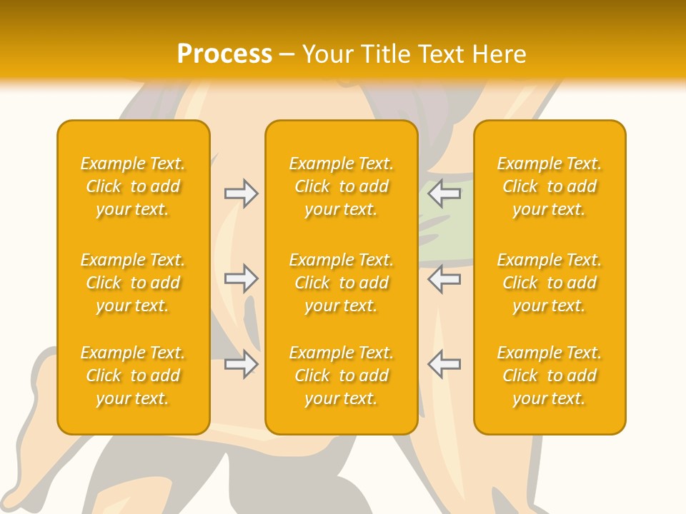 A Couple Of People Hugging Each Other On A Yellow Background PowerPoint Template