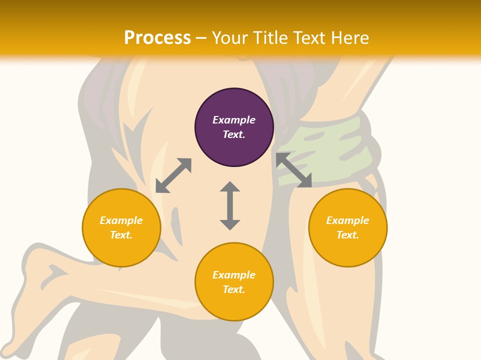 A Couple Of People Hugging Each Other On A Yellow Background PowerPoint Template