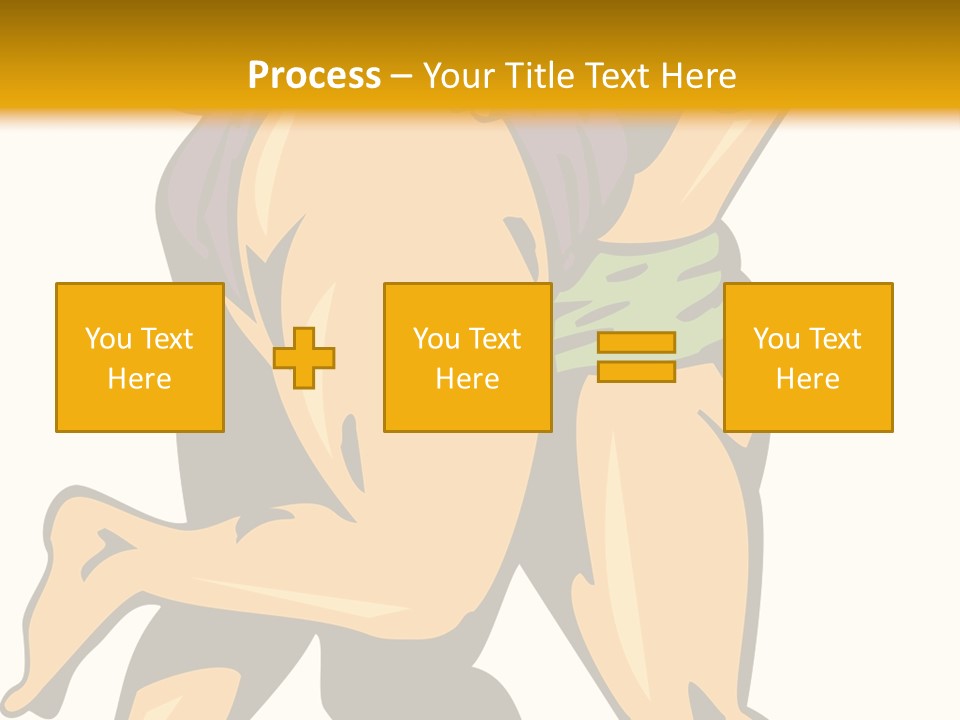 A Couple Of People Hugging Each Other On A Yellow Background PowerPoint Template