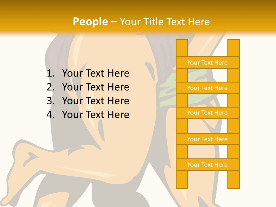 A Couple Of People Hugging Each Other On A Yellow Background PowerPoint Template