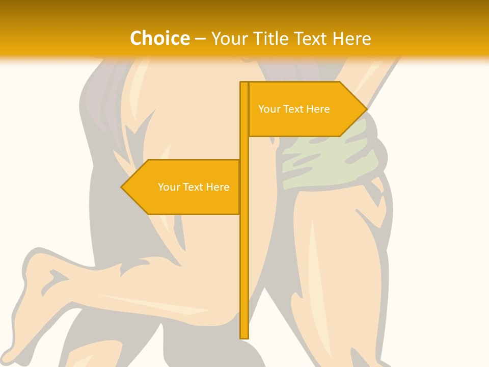 A Couple Of People Hugging Each Other On A Yellow Background PowerPoint Template