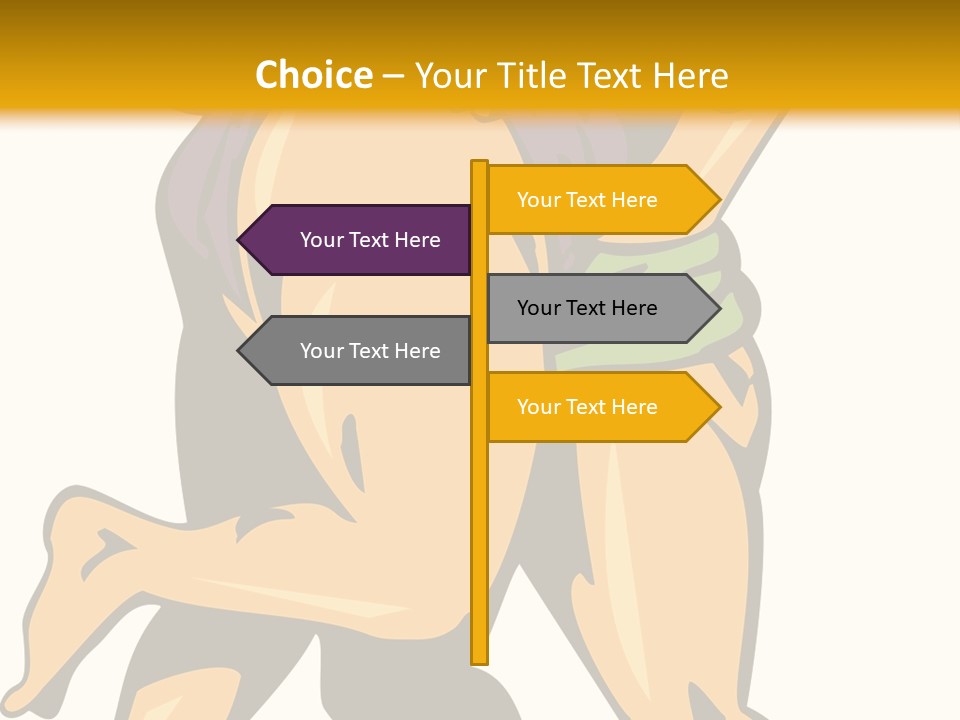 A Couple Of People Hugging Each Other On A Yellow Background PowerPoint Template