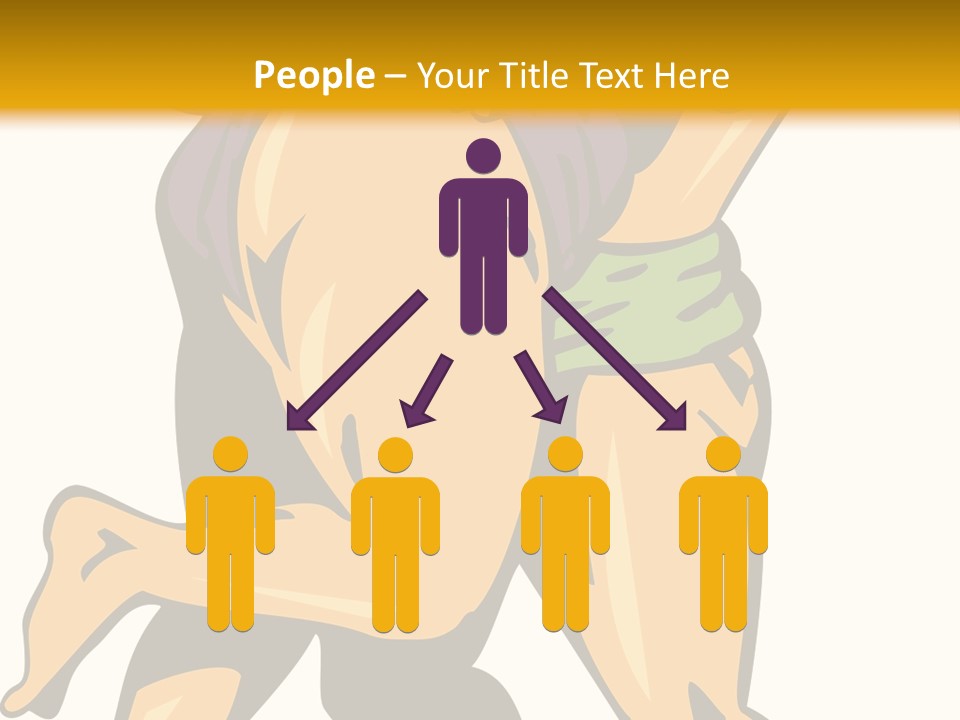 A Couple Of People Hugging Each Other On A Yellow Background PowerPoint Template