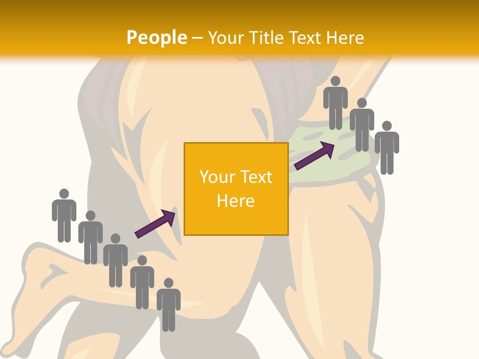 A Couple Of People Hugging Each Other On A Yellow Background PowerPoint Template