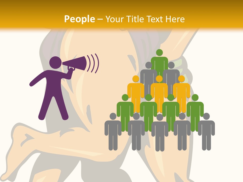A Couple Of People Hugging Each Other On A Yellow Background PowerPoint Template
