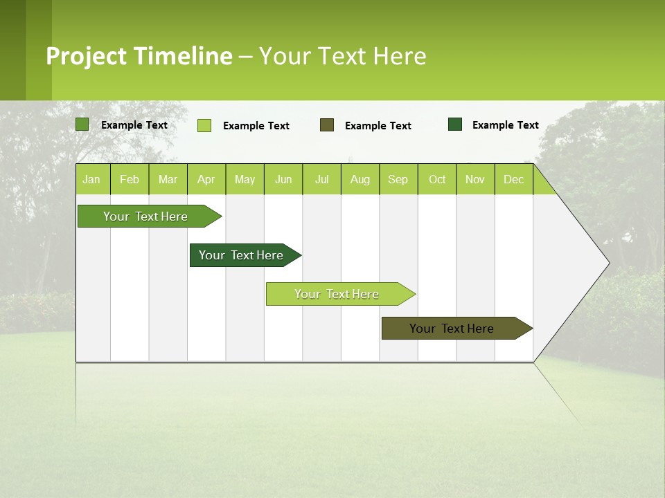 A Green Lawn With Bushes And Trees In The Background PowerPoint Template