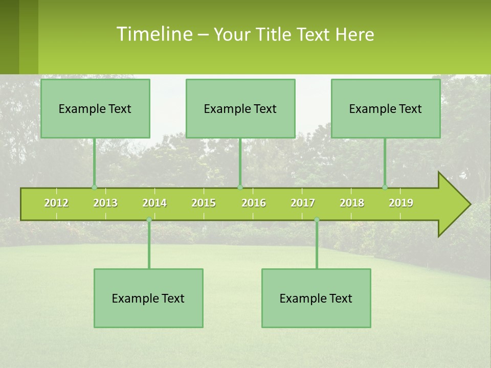 A Green Lawn With Bushes And Trees In The Background PowerPoint Template