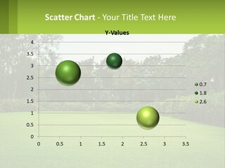 A Green Lawn With Bushes And Trees In The Background PowerPoint Template