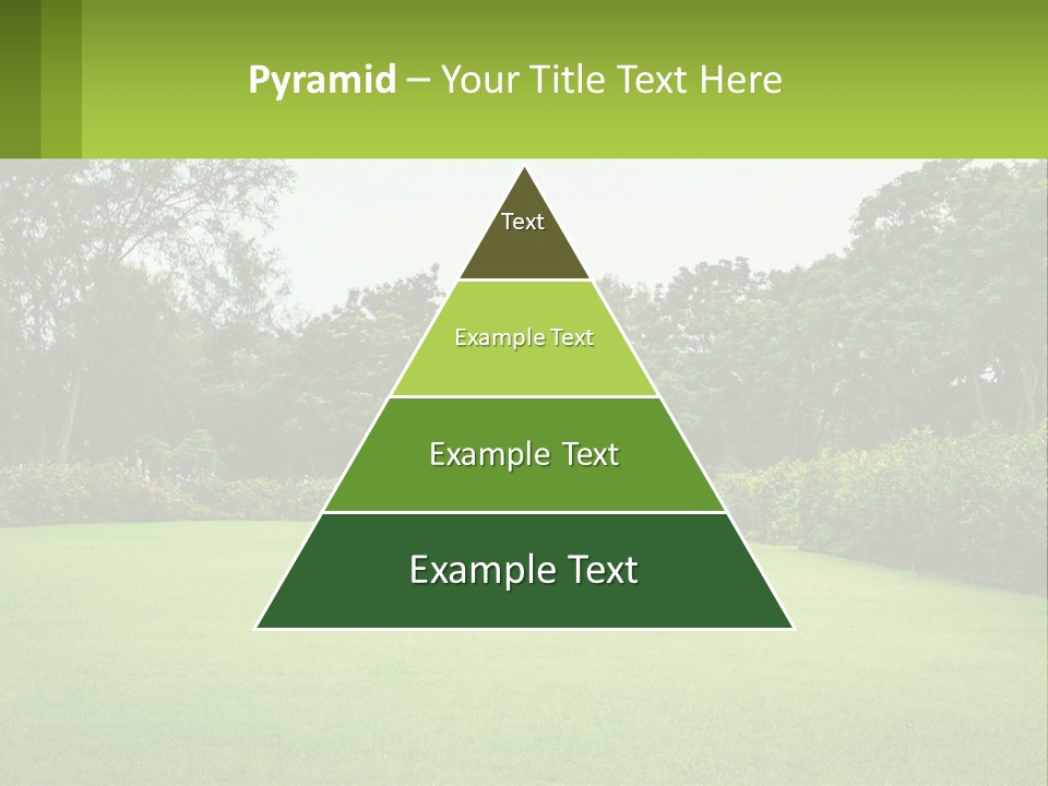 A Green Lawn With Bushes And Trees In The Background PowerPoint Template