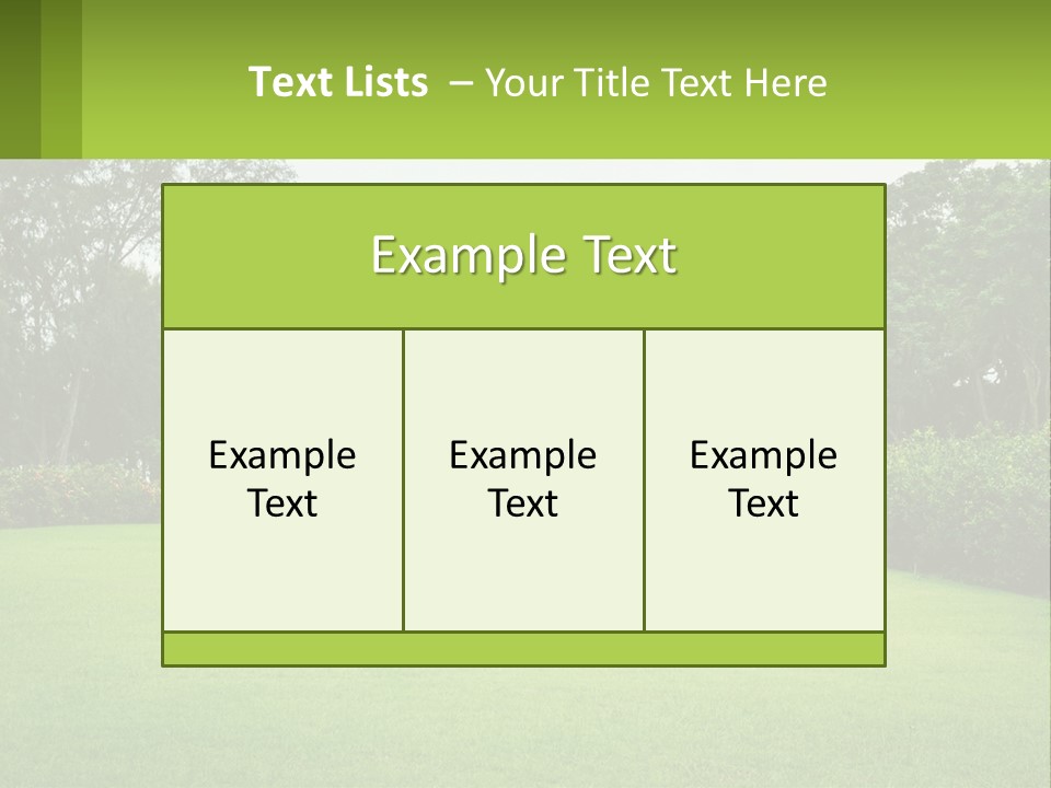 A Green Lawn With Bushes And Trees In The Background PowerPoint Template