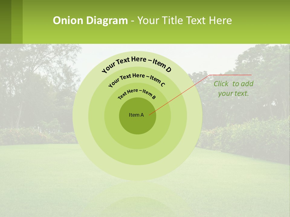 A Green Lawn With Bushes And Trees In The Background PowerPoint Template
