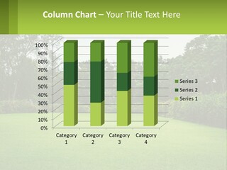 A Green Lawn With Bushes And Trees In The Background PowerPoint Template