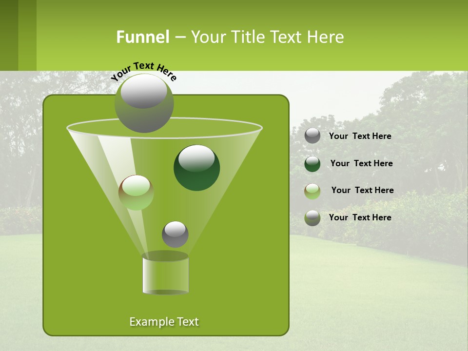 A Green Lawn With Bushes And Trees In The Background PowerPoint Template