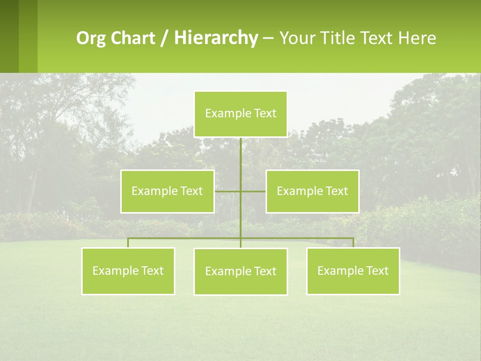 A Green Lawn With Bushes And Trees In The Background PowerPoint Template
