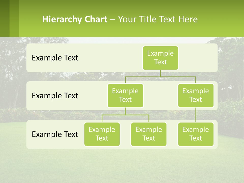 A Green Lawn With Bushes And Trees In The Background PowerPoint Template