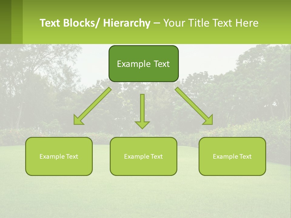 A Green Lawn With Bushes And Trees In The Background PowerPoint Template